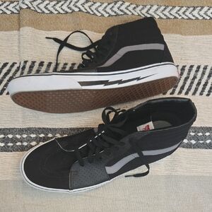 Vans Black and Gray High-Tops Men's Size 16